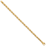 14K 20 inch 4.1mm Hand Polished Byzantine Link with Fancy Lobster Clasp Chain LK745