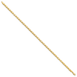 14k Polished Double-Sided Hearts Double Link 10 inch Anklet ANK98