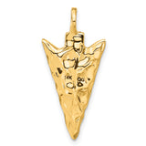 14k 3-D Textured Arrowhead Charm A0932