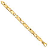 14K 20 inch 10.4mm Hand Polished Fancy Link with Fancy Lobster Clasp Chain LK412