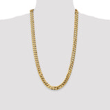 14K 26 inch 9.5mm Flat Beveled Curb with Lobster Clasp Chain FBU250