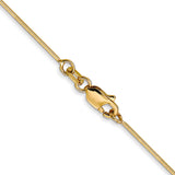 14K 10 inch .6mm Octagonal Snake with Lobster Clasp Anklet OSA080