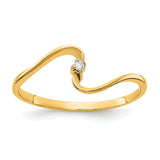14k AA Diamond Curved Ring Y1716AA