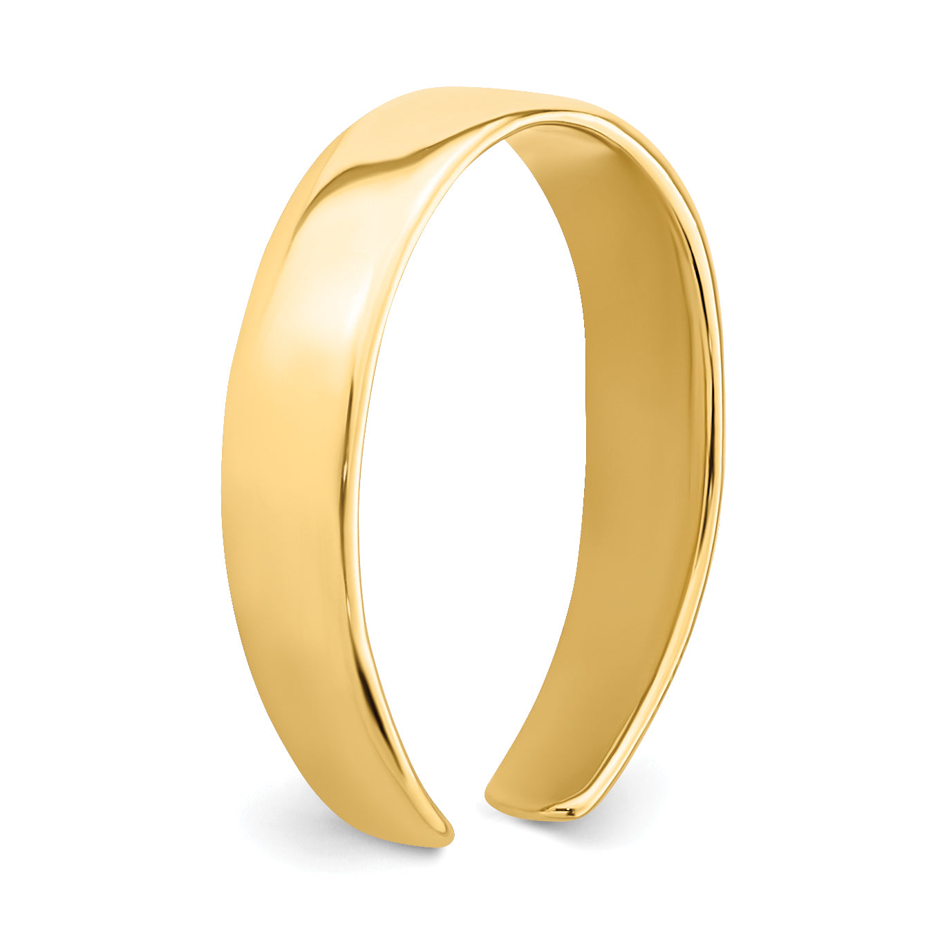 14K Adjustable Polished 3mm Band Toe Ring R567