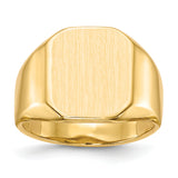14k 13.0x15.5mm Octagon Open Back Mens Signet Ring RS337