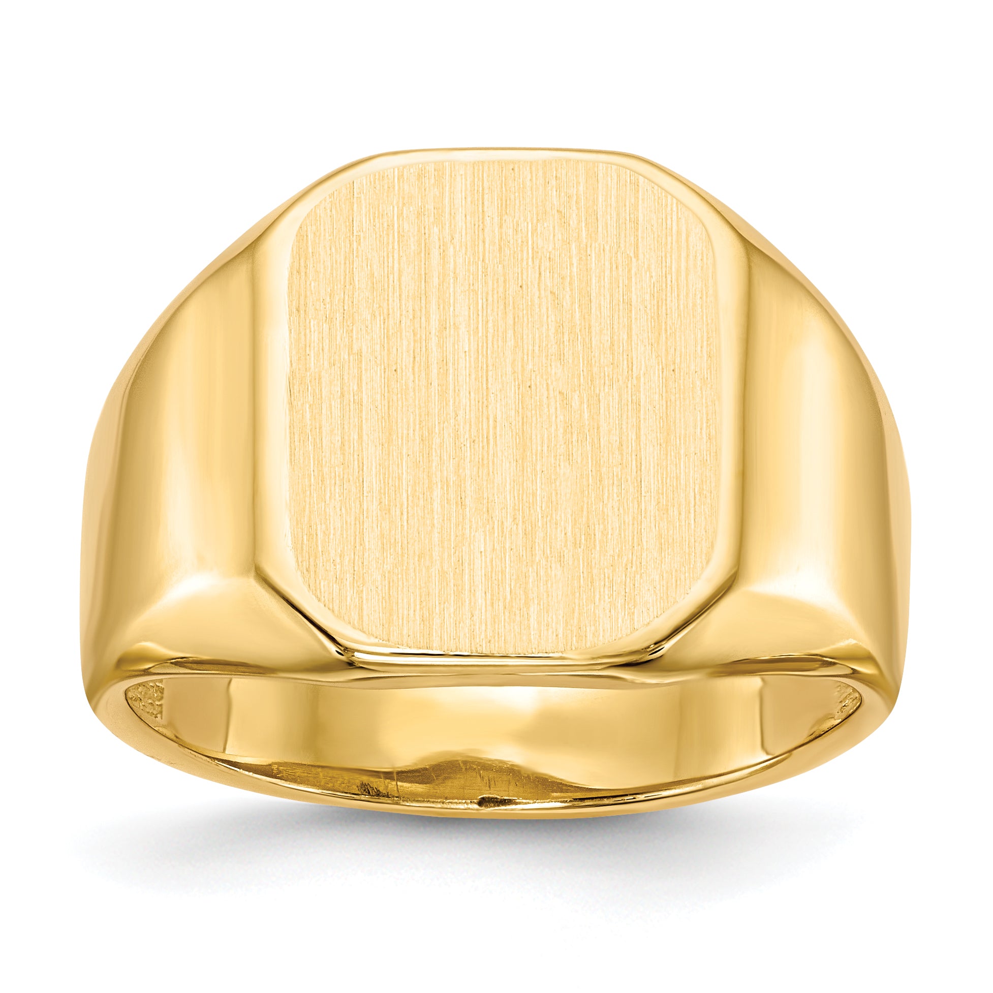 14k 13.0x15.5mm Octagon Open Back Mens Signet Ring RS337