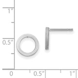 14k White Gold Open Circle Earrings XE3083W