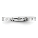 14k White Gold 2mm 7-stone 1/6 carat Diamond Band RM4335