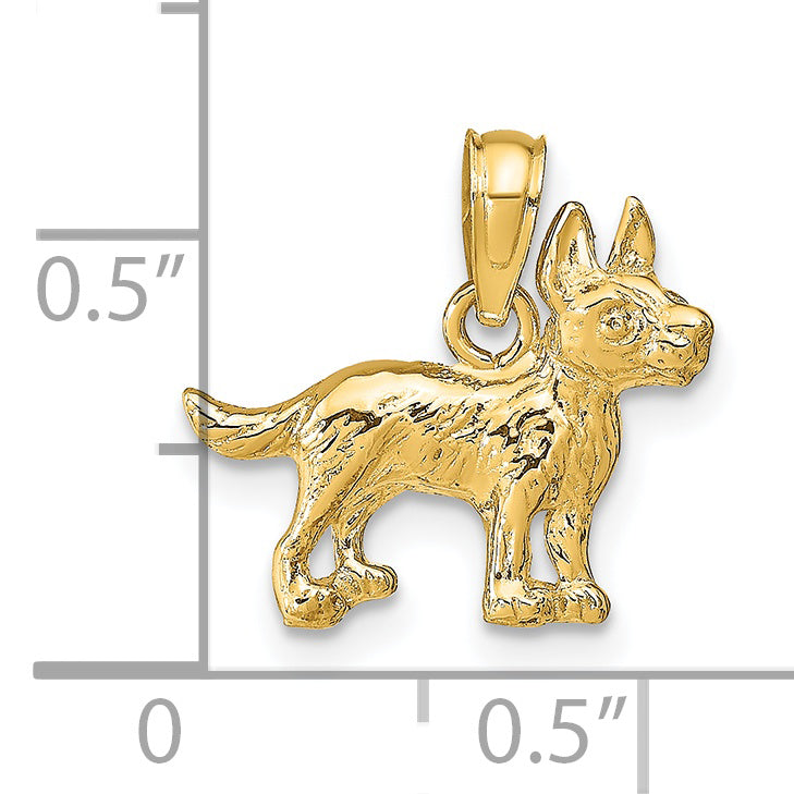 14k Terrier Dog Pendant C3507