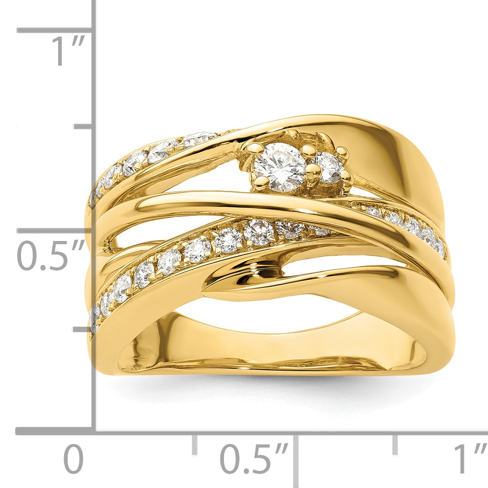 14k 5/8 carat Diamond Fancy Woven Ring RM4248