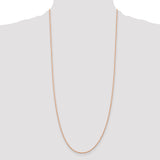 14K Rose Gold 10 inch 1.5mm Diamond-cut Rope with Lobster Clasp Anklet 012R