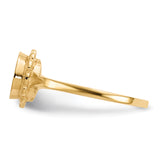 14k 6.5x7.0mm Open Back Signet Ring RS190