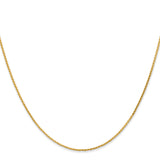 14K 10 inch 1mm Diamond-cut Parisian Wheat with Lobster Clasp Anklet PEN275