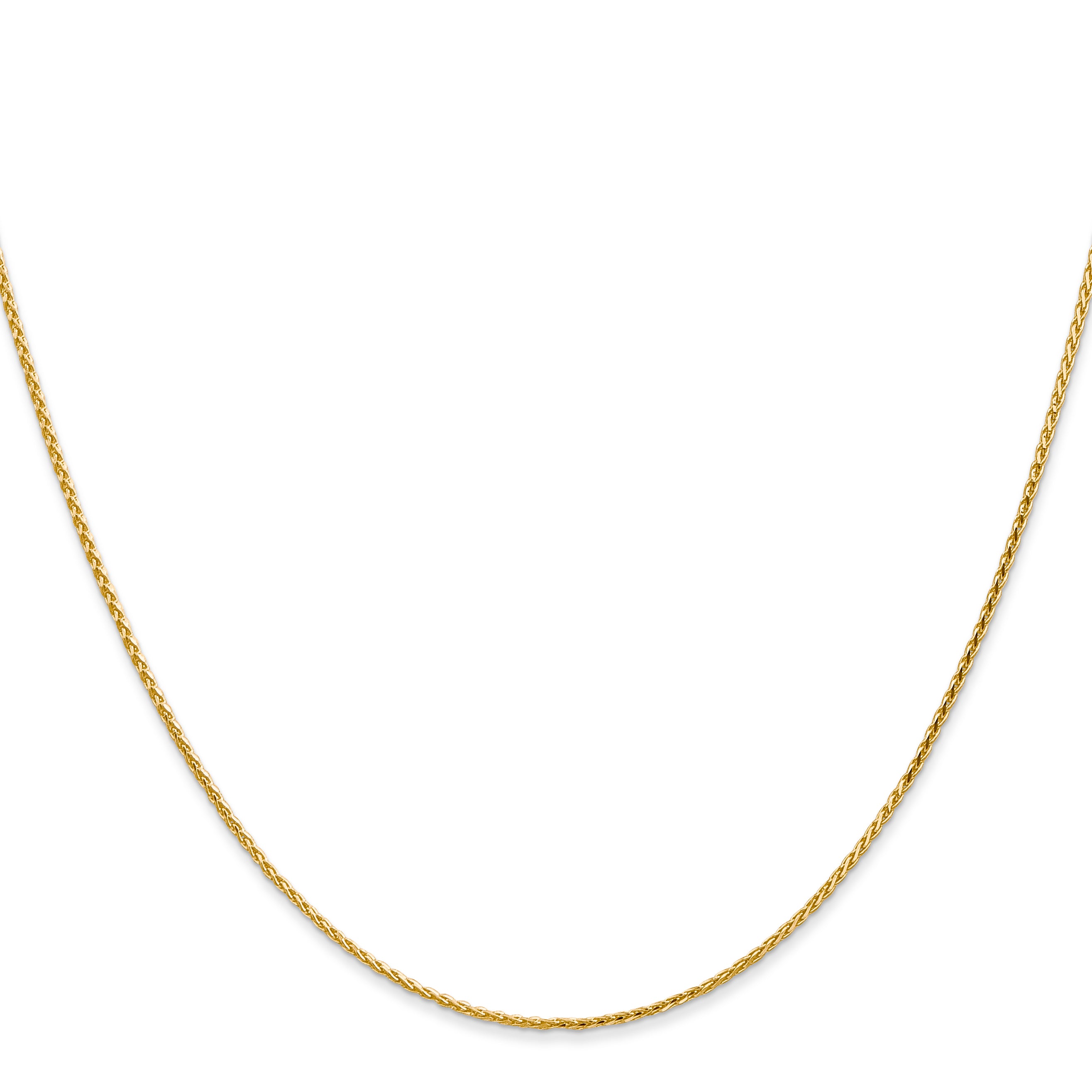 14K 10 inch 1mm Diamond-cut Parisian Wheat with Lobster Clasp Anklet PEN275