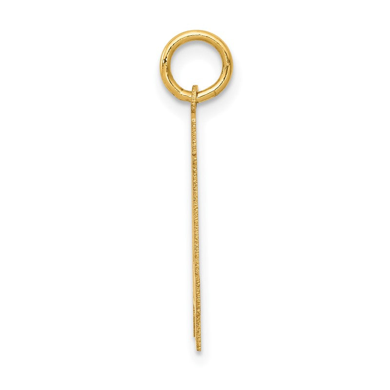 14k Medium Satin Number 94 Charm LSM94