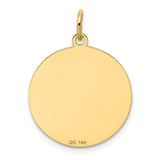 14k BEAGLE 20mm Engravable Disc Dog Charm XAC360