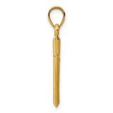 14k Polished Hollow Cross Pendant C3623