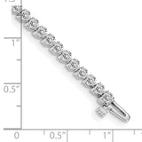 14k White Gold Complete 2.4 carat Round AAA Diamond 3-prong 7 inch Tennis Bracelet X2837WAAA
