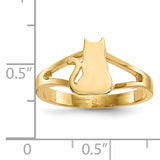 14k Polished Cat Ring R640