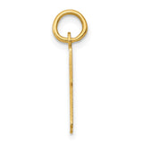14k Small Elongated Number 43 Charm LES43