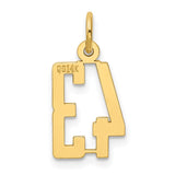 14k Small Elongated Number 43 Charm LES43