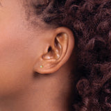 Inverness 18k 2mm CZ Post Piercing Earrings 258E