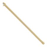 14k Complete 3.08 carat Round AAA Diamond 2-prong S-link 7 inch Tennis Bracelet X704AAA