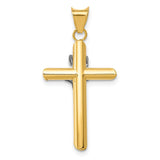14K Two-Tone and White Rhodium Inri Crucifix Pendant K3722