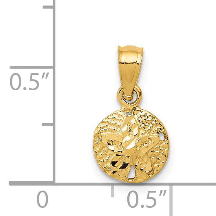 14K Sand Dollar Pendant K2932