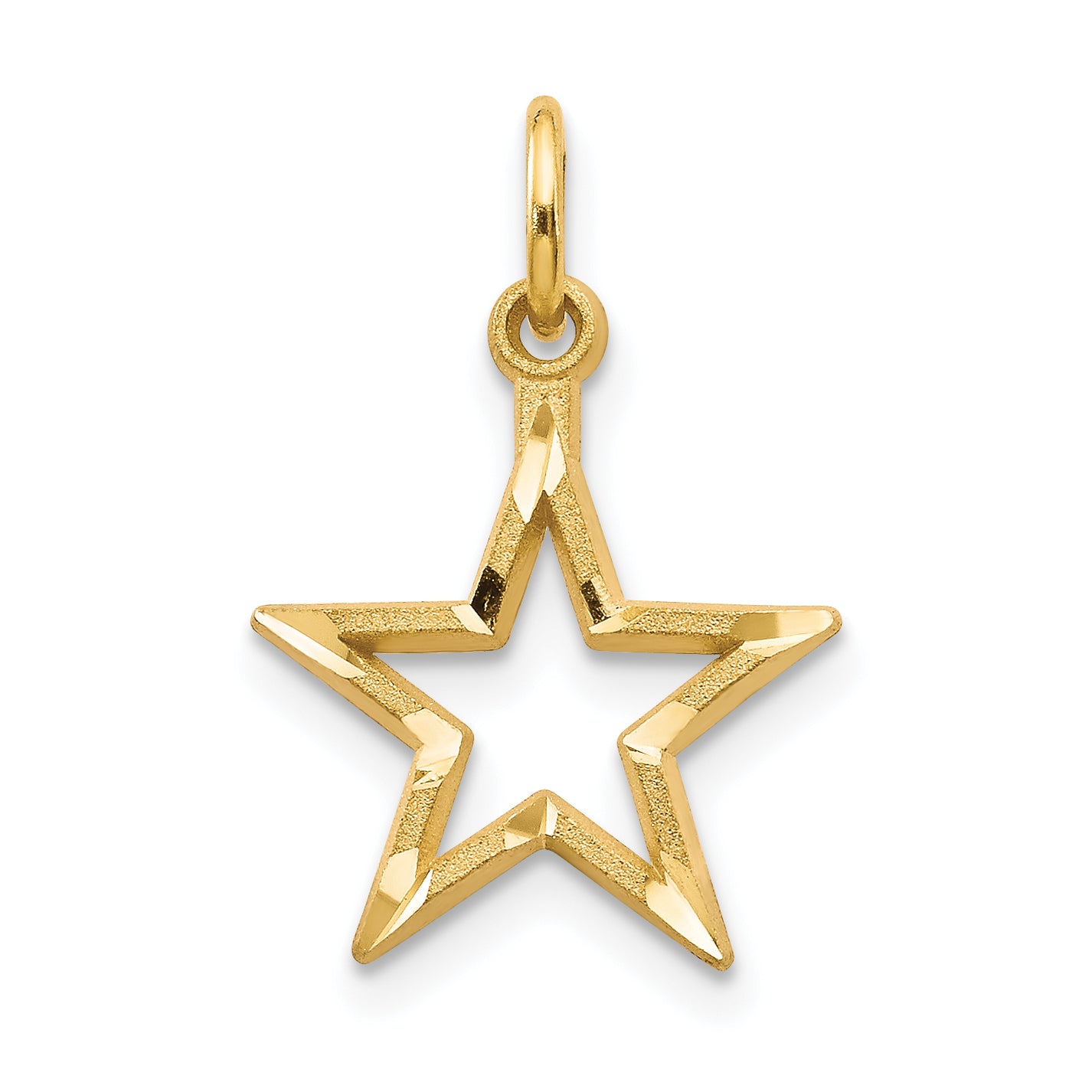 14k Diamond-cut Star Charm C1114