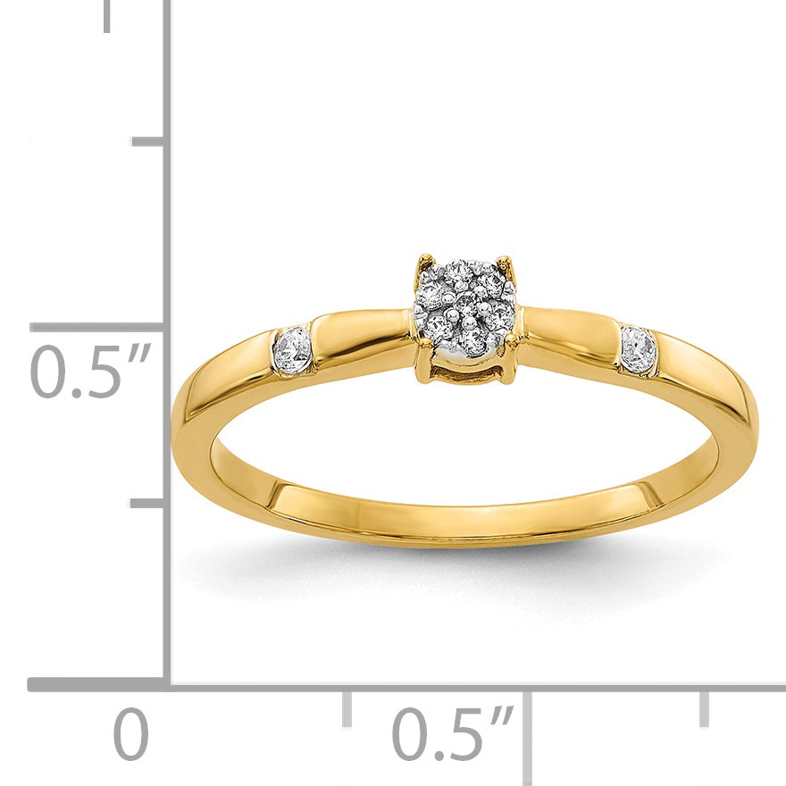 14k Rose Gold 1/15 carat Diamond Cluster Ring RM5641