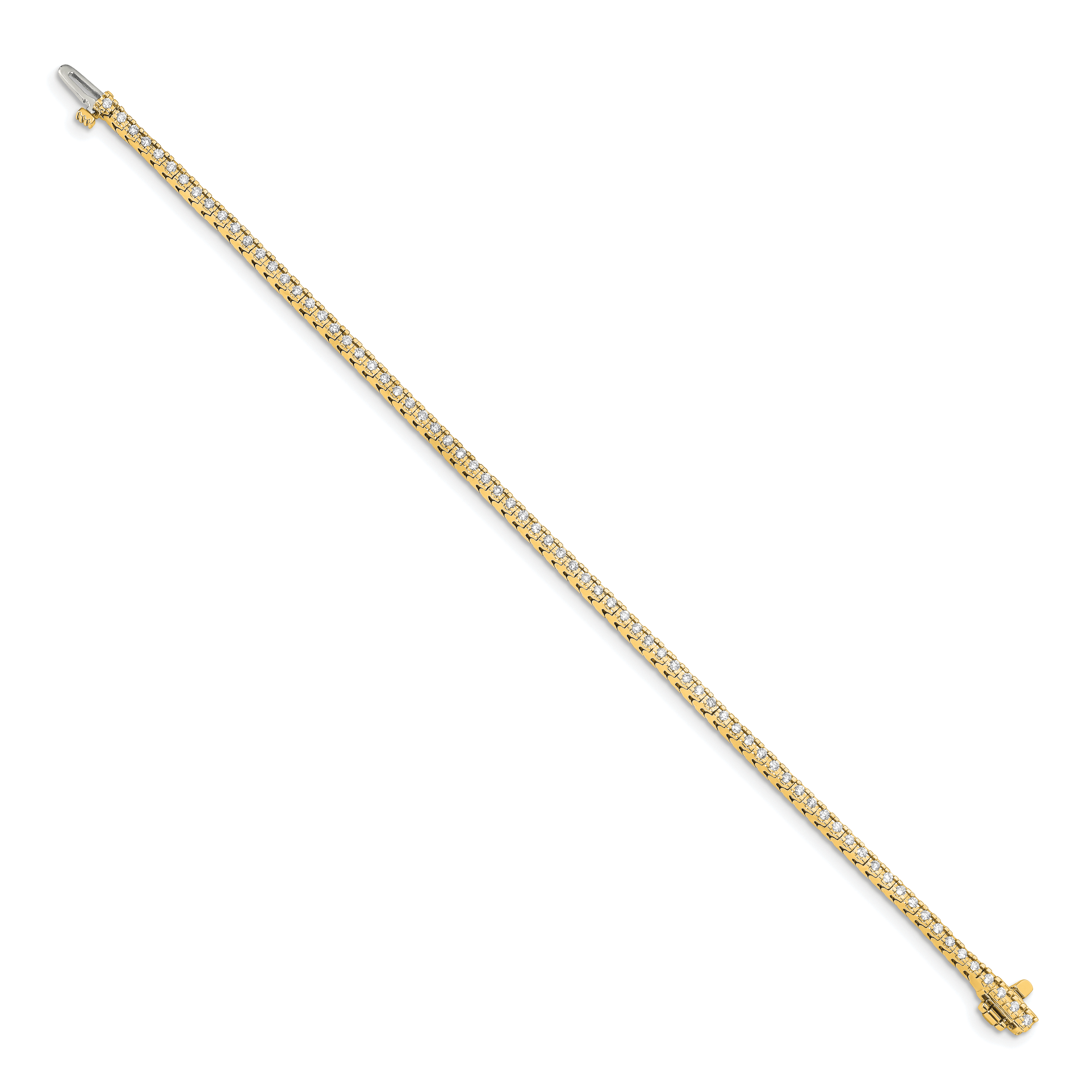 14k Complete 1.25 carat Round A Diamond 4-prong 7 inch Tennis Bracelet X729A
