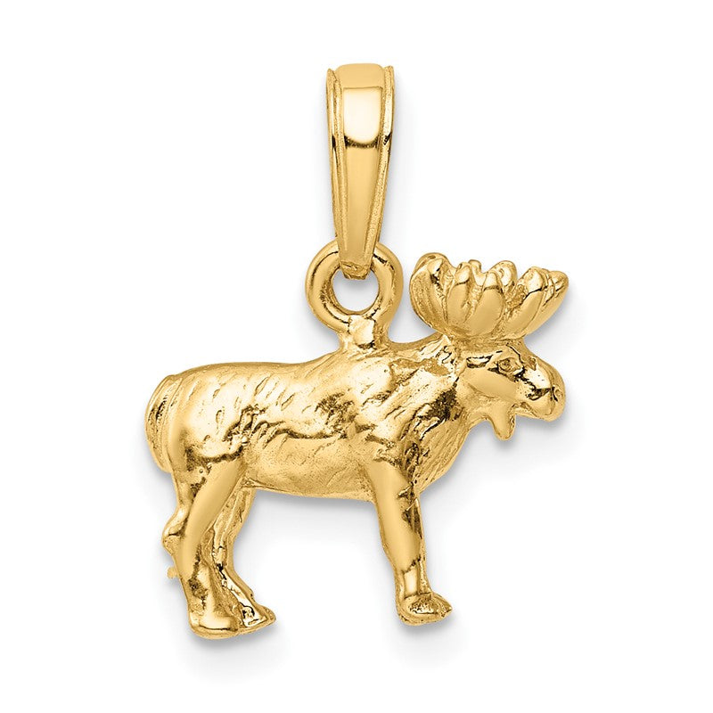 14k 3-D Moose Pendant K3327