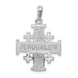 14k White Gold Jerusalem Cross Pendant D1658