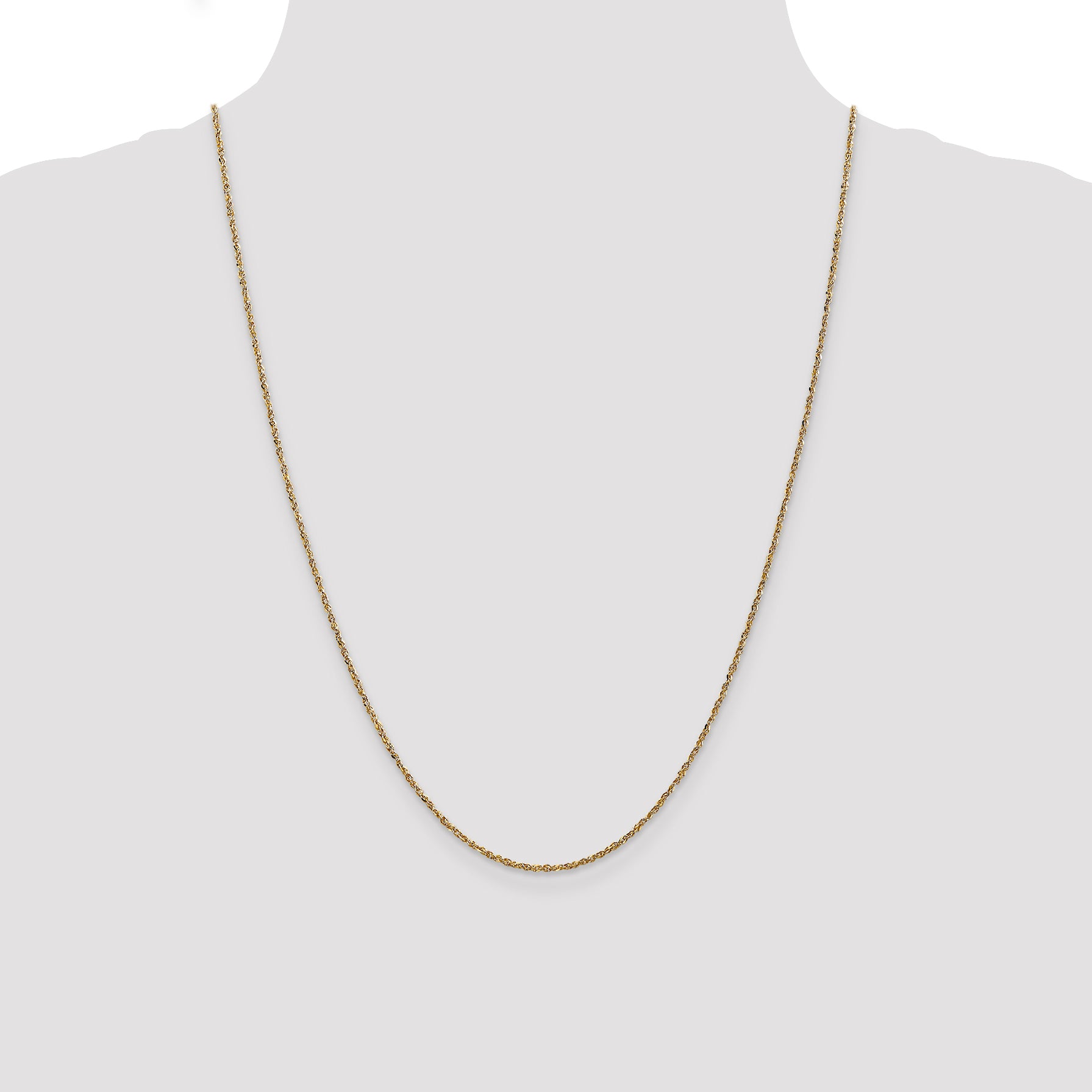 14K 10 inch 1.7mm Ropa with Lobster Clasp Anklet RPA028