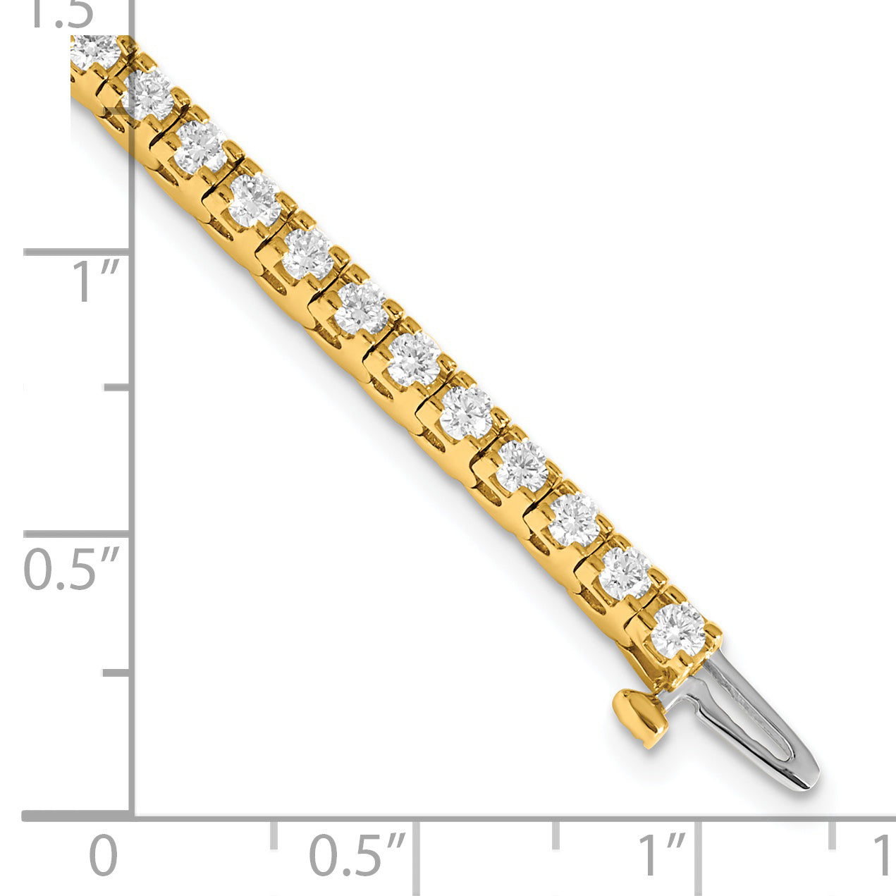 14k Complete 2.86 carat Round AA Diamond 4-prong 7 inch Tennis Bracelet X732AA