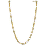 14K 26 inch 6.25mm Flat Figaro with Lobster Clasp Chain FFL160