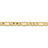 14K 26 inch 6.25mm Flat Figaro with Lobster Clasp Chain FFL160