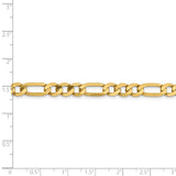 14K 26 inch 6.25mm Flat Figaro with Lobster Clasp Chain FFL160