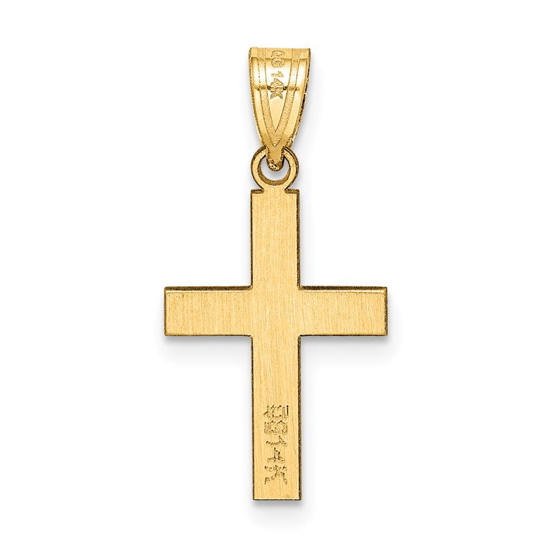 14k Polished Cross Charm C3787