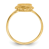 14k 7.0x6.5mm Open Back Heart Signet Ring CH200