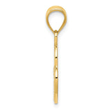 14K Polished Filigree Heart Lock Charm K4033