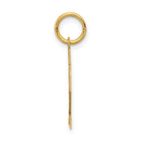 14k Small Satin Number 22 Charm LSS22