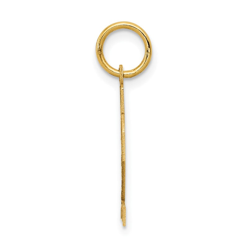 14k Small Satin Number 22 Charm LSS22