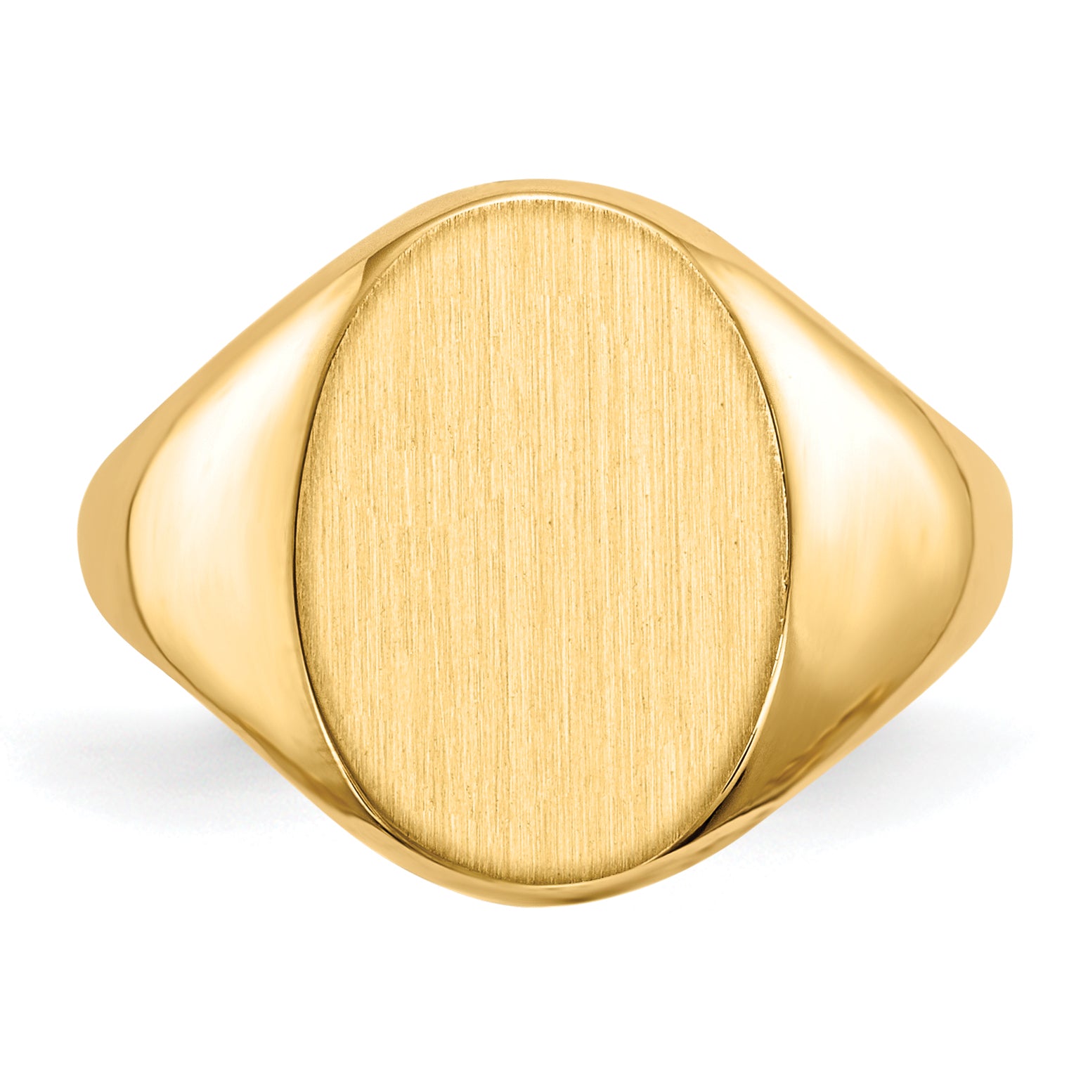 14k 9.5x12.5mm Closed Back Size 4.5 Childs Oval Signet Ring RS182