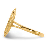 14k 7.0x13.0mm Open Back Signet Ring RS200