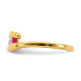 14k Emerald and Diamond 3-stone Bypass Ring RM5742