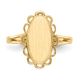 14k 7.0x13.0mm Open Back Signet Ring RS200