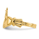 14k Polished Claddagh Ring K4777