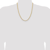 14K 18 inch 3mm Franco with Fancy Lobster Clasp Chain FRA100